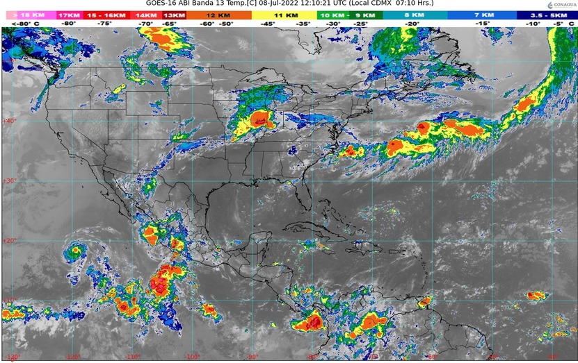 Amaga nueva onda tropical a la Península de Yucatán