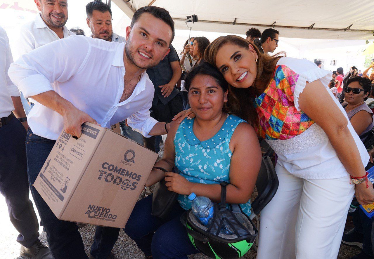 Mujer es Vida: Inicia en Cancún entrega de paquetes alimentarios 