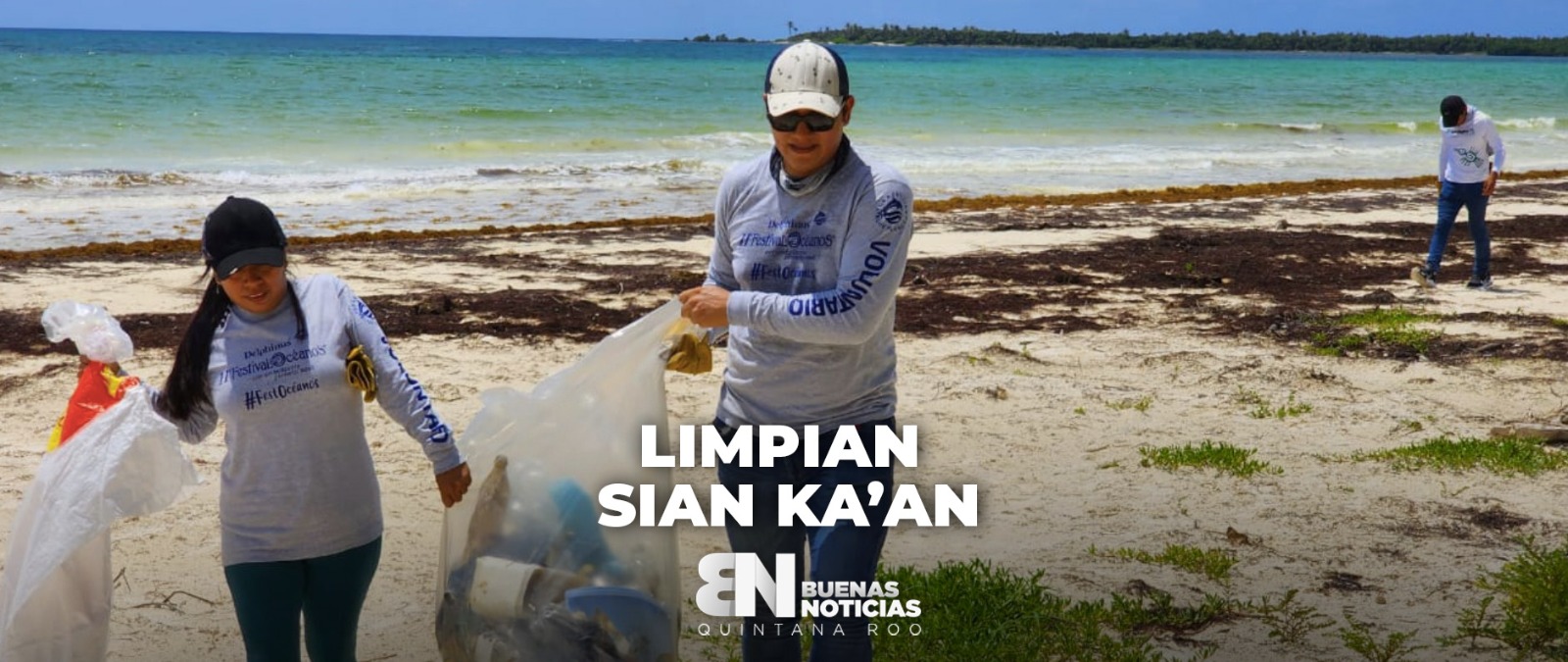 Levantan casi media tonelada de basura en reserva de Sian Ka’an