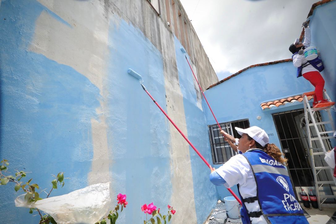 Playa del Carmen: Pintan casas de contribuyentes cumplidos