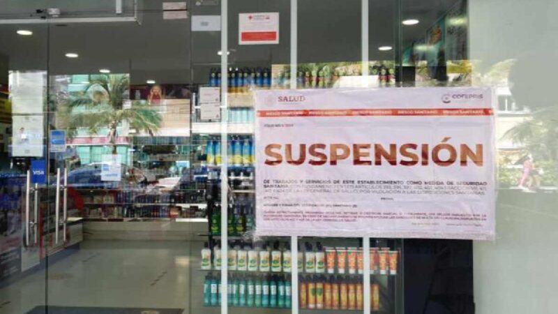 Suspenden 23 farmacias de Quintana Roo por irregularidades sanitarias