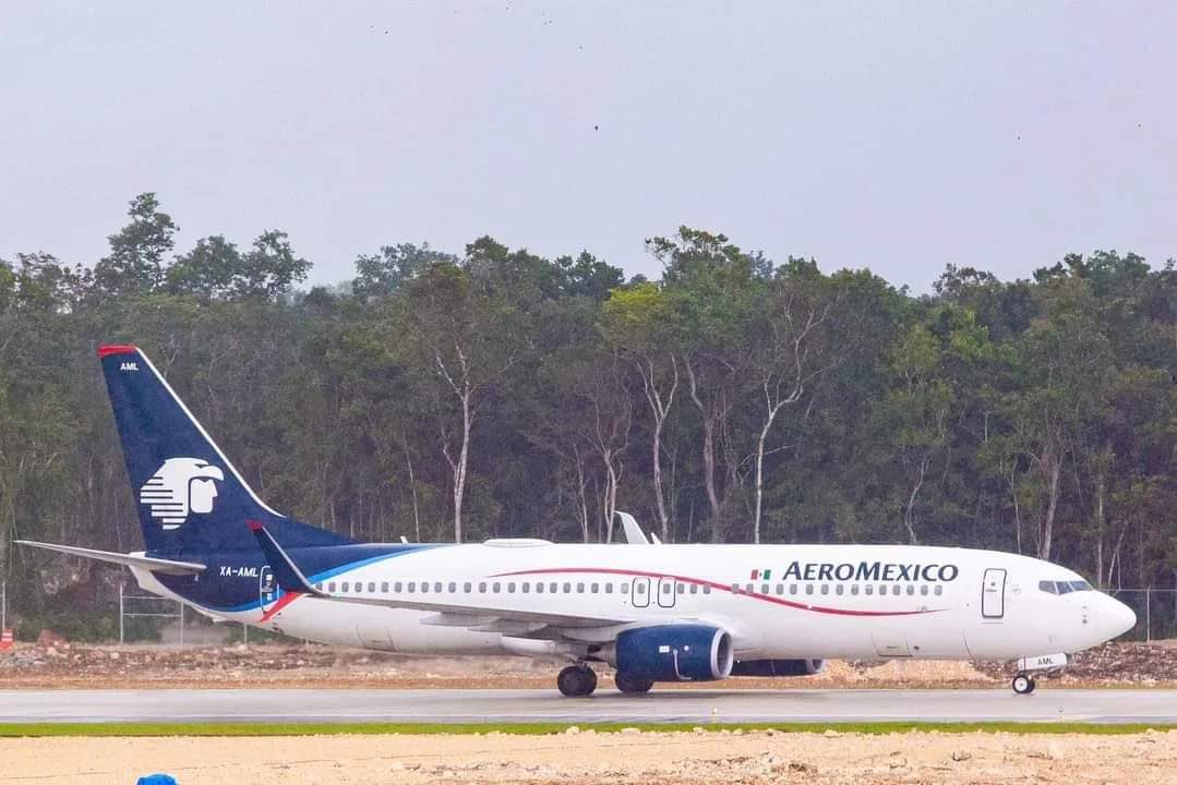 “Calienta motores” aeropuerto de Tulum; aterriza vuelo de prueba