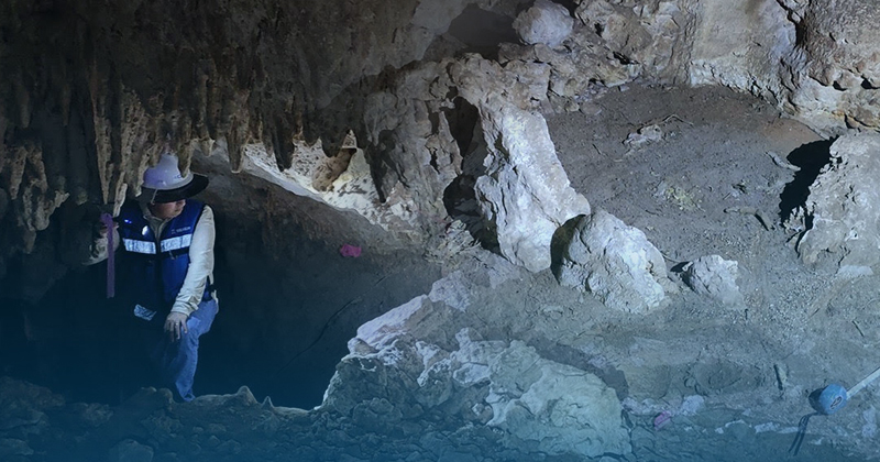 Hallan otra cueva con restos prehispánicos en ruta del Tren Maya