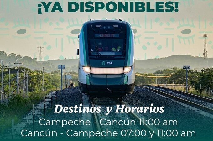 Tren Maya: “Vuelan” boletos del primer viaje Campeche-Cancún