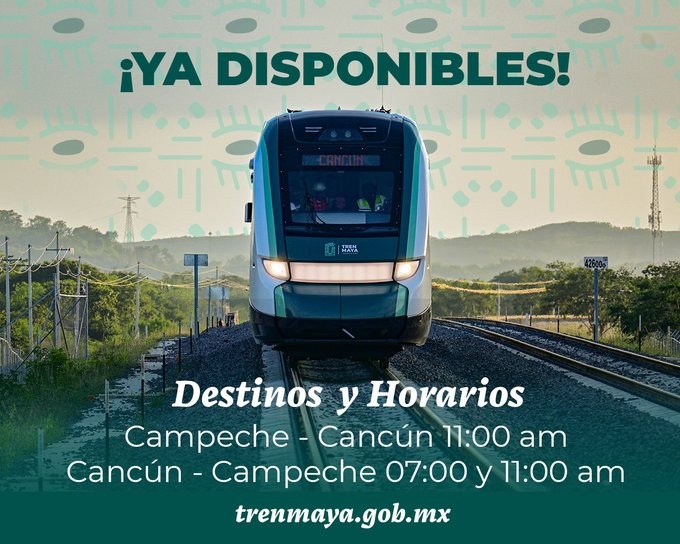 Tren Maya: “Vuelan” boletos del primer viaje Campeche-Cancún
