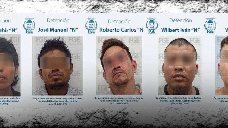 Caen 5 integrantes de banda criminal que opera en la Riviera Maya