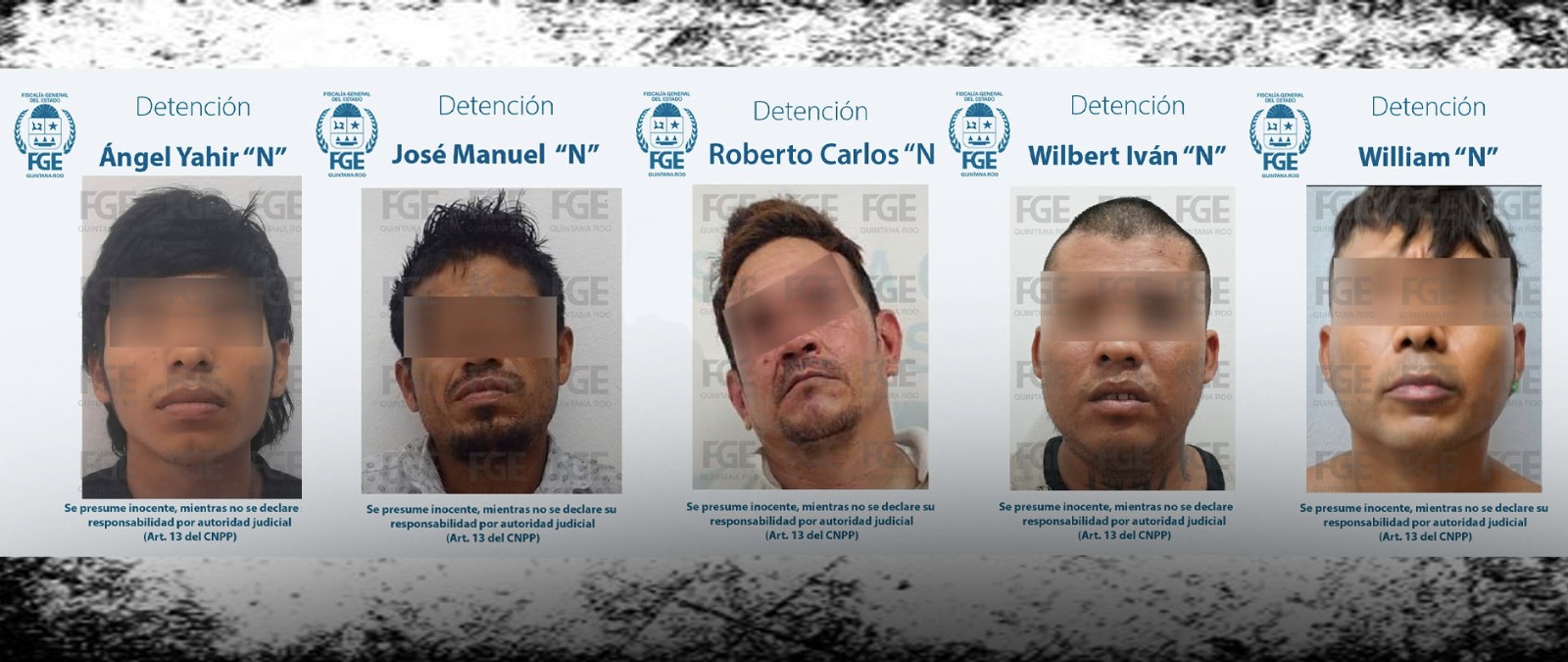 Caen 5 integrantes de banda criminal que opera en la Riviera Maya