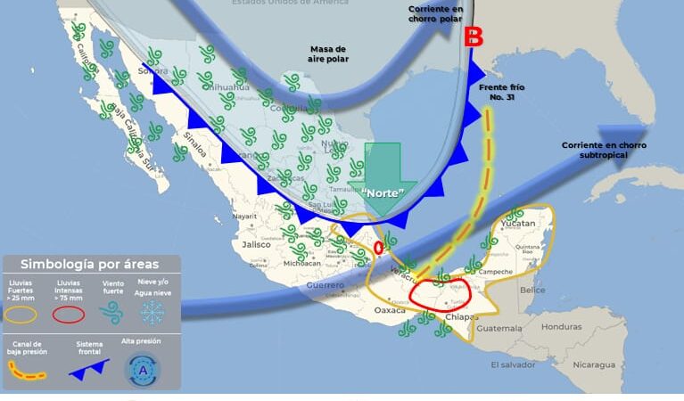 ¡Prepárate! Este fin de semana entra el frente frío 31 a Quintana Roo