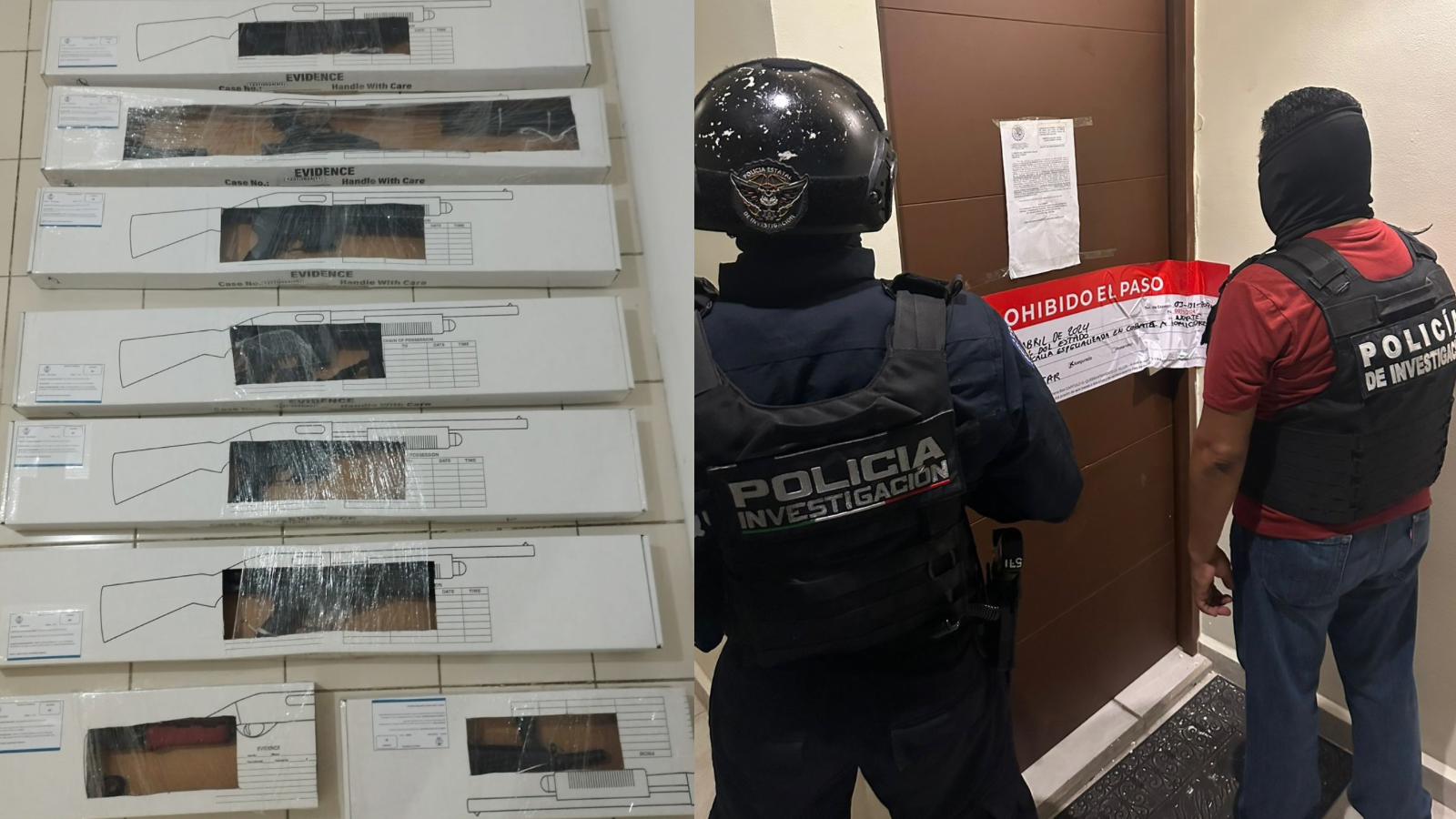 Hallan arsenal y drogas en zona residencial de Cancún