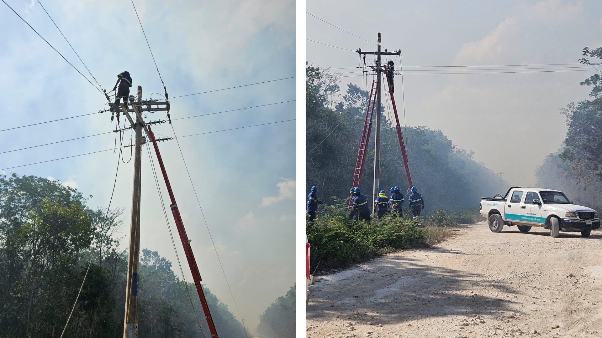 ¿Te quedaste sin agua? Incendio forestal daña cables de la CFE