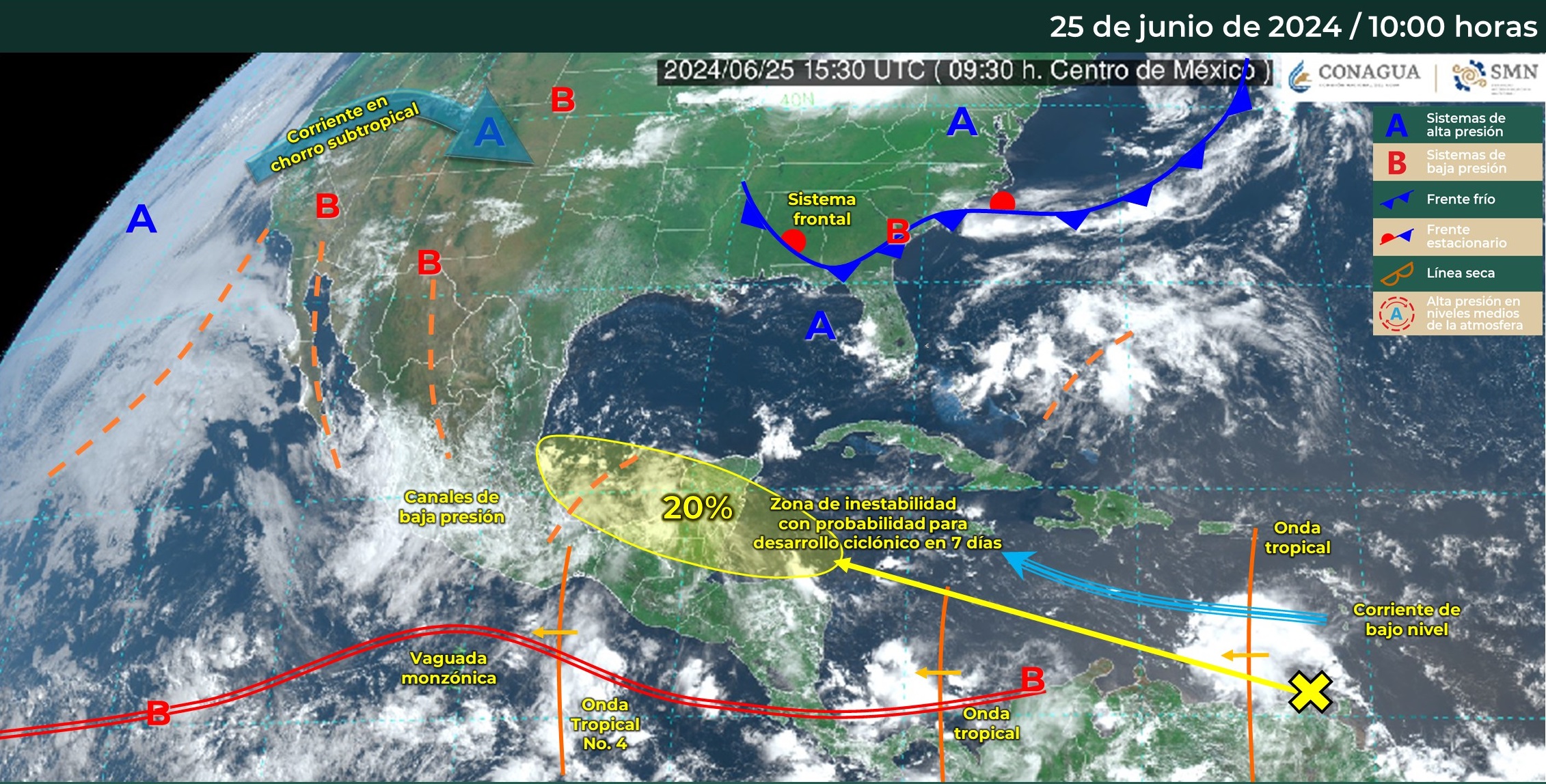 Se dirigen al Caribe Mexicano dos ondas tropicales