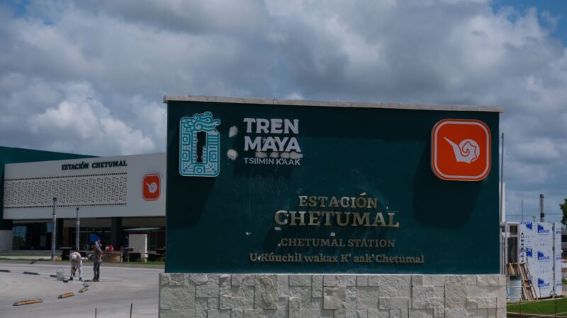 Estos son los avances en la estación del Tren Maya en Chetumal