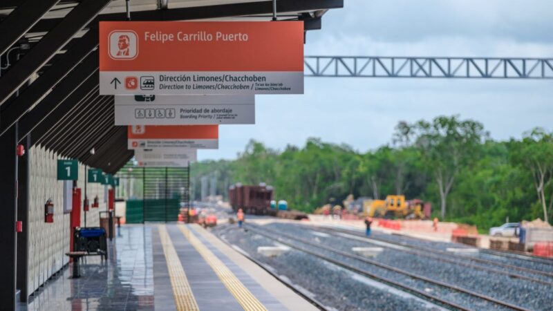 Enciende motores estación del Tren Maya en Felipe Carrillo Puerto