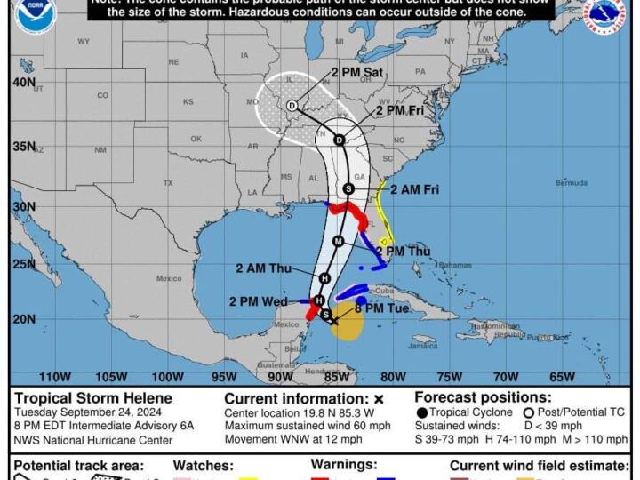 “Helene” cambia de dirección; ahora está más cerca de Cancún