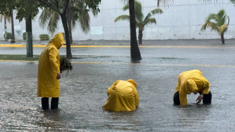 Deja “Helene” inundaciones y caída de árboles y postes en Cancún 