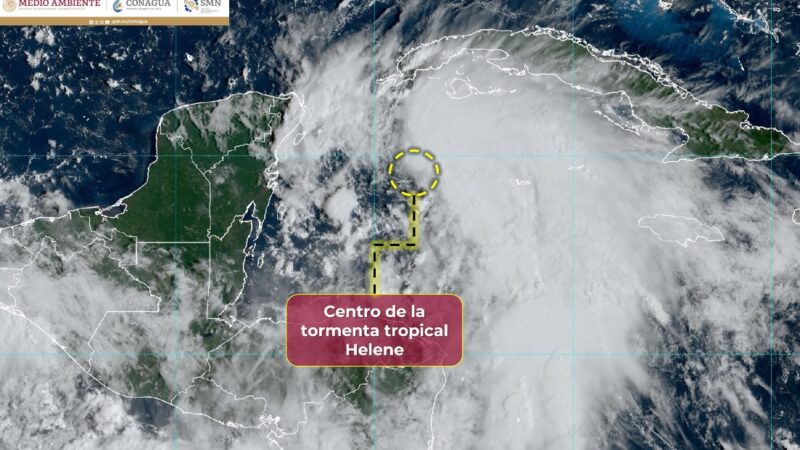 ¡Ya es tormenta tropical! Helene afectará la zona norte de Q. Roo