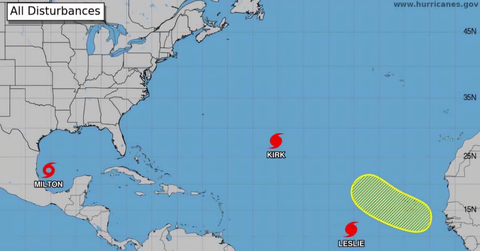 Amaga tormenta Milton a zona norte de Q. Roo; activan alerta azul