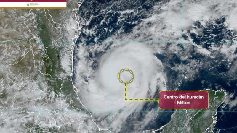 Activan alerta verde en Quintana Roo por huracán “Milton”