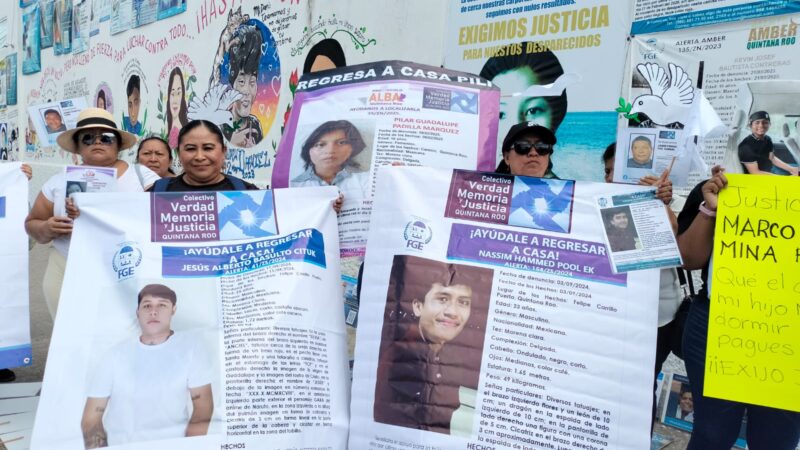 Marchan en Cancún por desaparecidos; piden resultados a Fiscalía