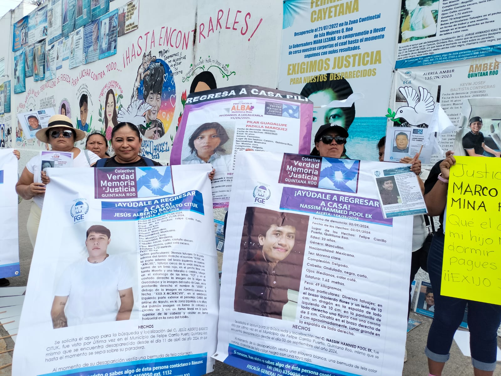 Marchan en Cancún por desaparecidos; piden resultados a Fiscalía